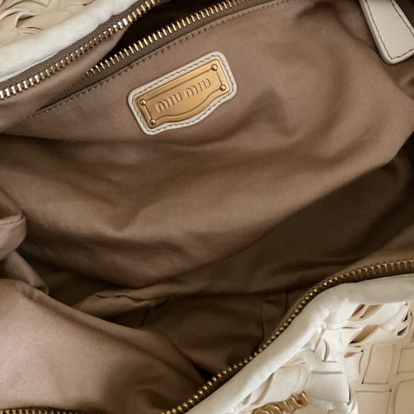 Miu Miu Leather Woven Bag - Picture 3 of 3